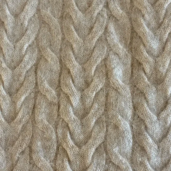 Garnet Hill Cashmere Cable Knit Open Cardigan - Picture 5 of 16